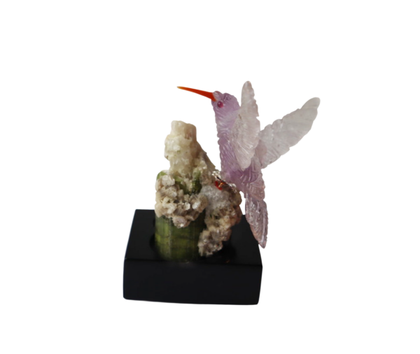 Amethyst Hummingbird carving by Peter Muller - Image 2