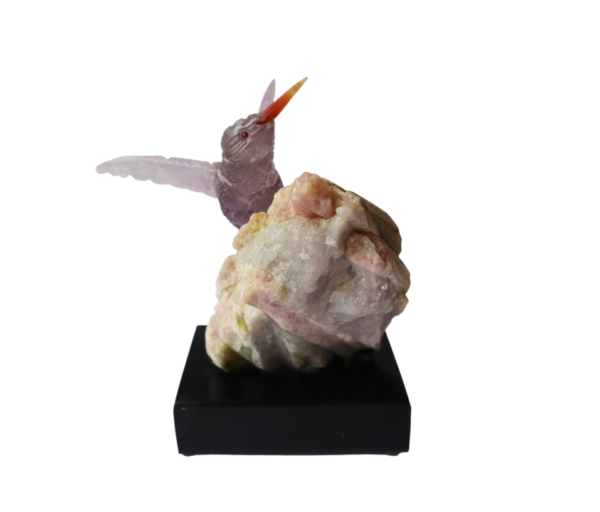 Amethyst hummingbird carving by Peter Muller - Image 2