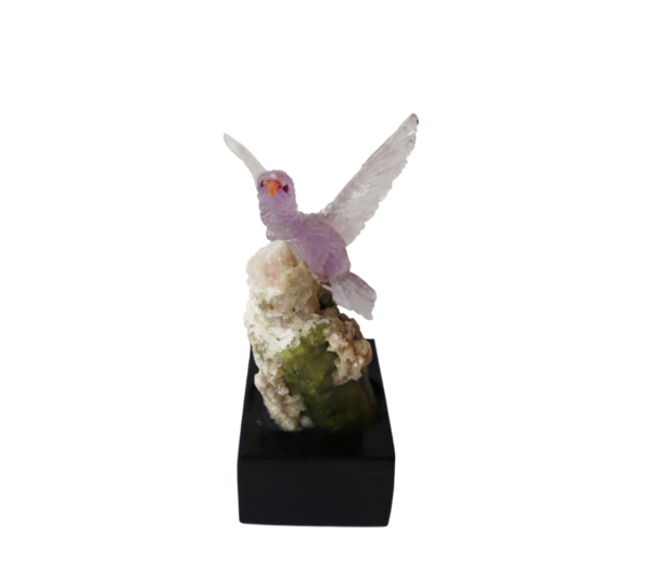 Amethyst Hummingbird carving by Peter Muller - Image 3