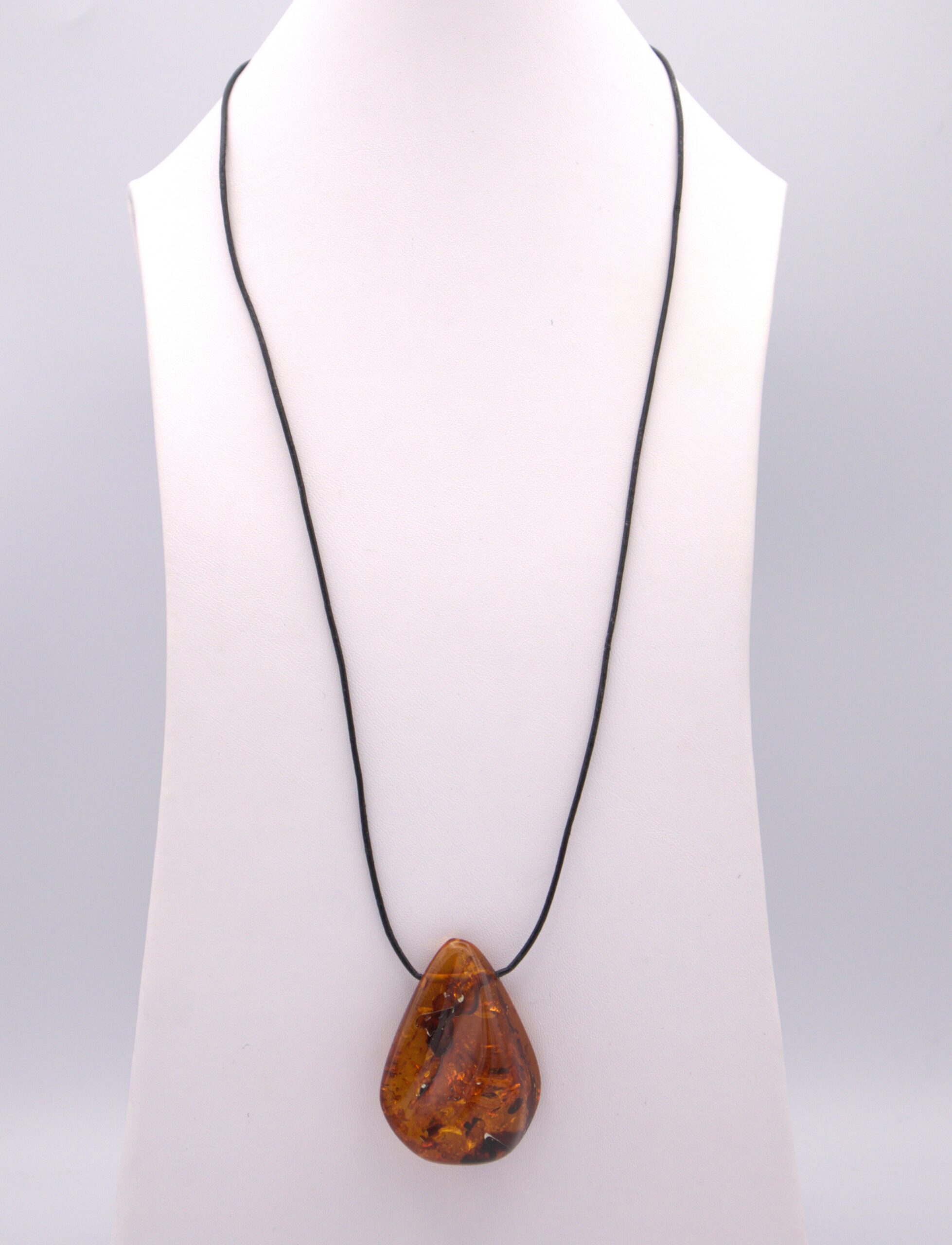 Freeform Amber Pendant Necklace - The Lizzadro Museum of Lapidary Art