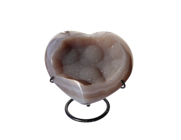 Agate heart with stand