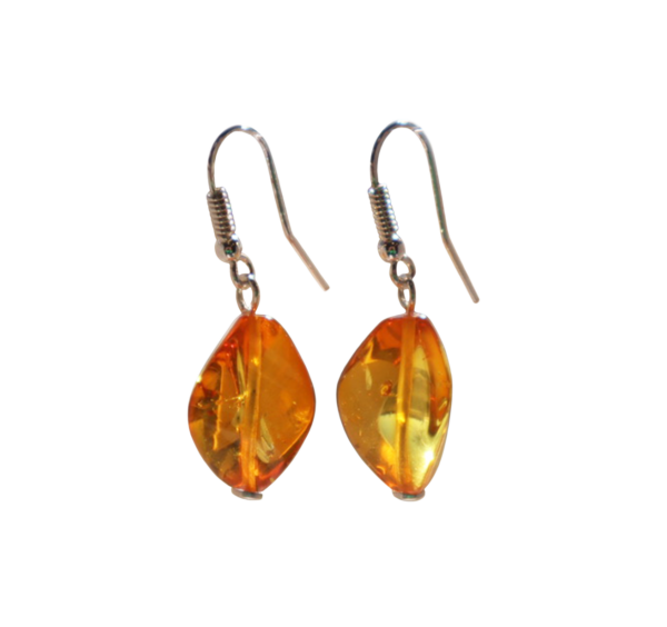 Amber dangle earrings