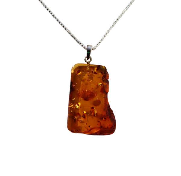 Amber slice pendant