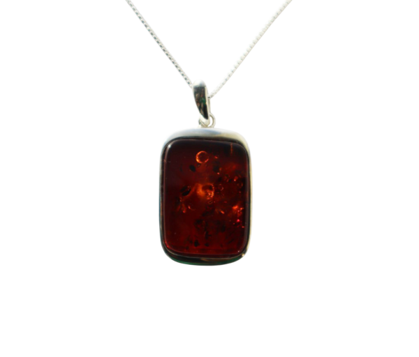 Amber square pendant