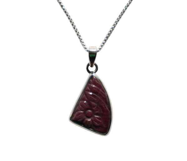 Carved Ruby pendant