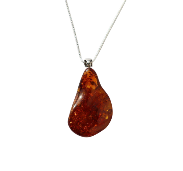 Amber freeform pendant