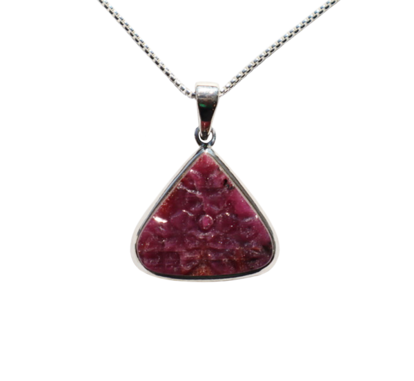 Carved Ruby pendant