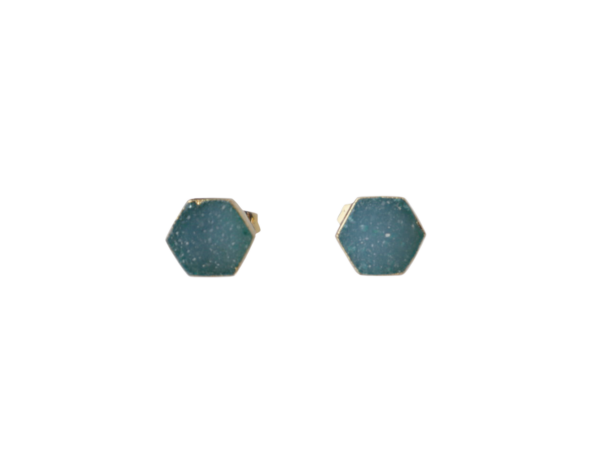 Druzy post earrings