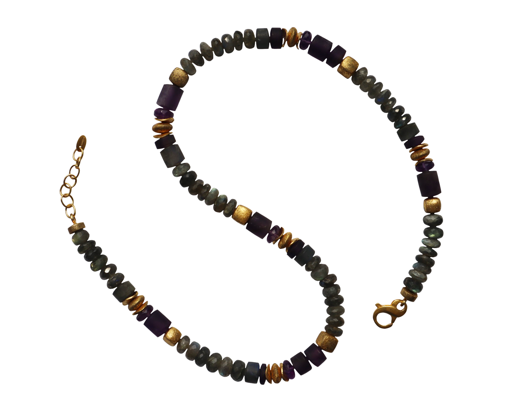 Labradorite and Amethyst chunky necklace - Image 2