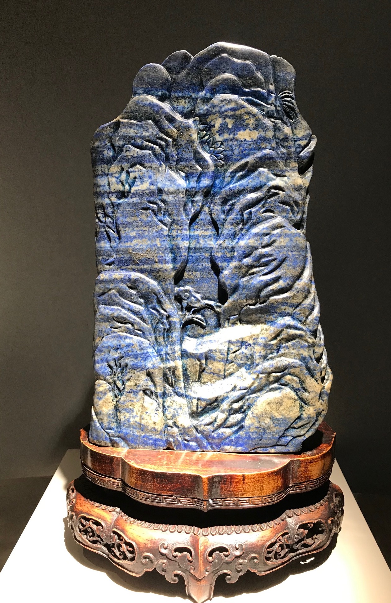 Lapis Lazuli Carving of Mountain