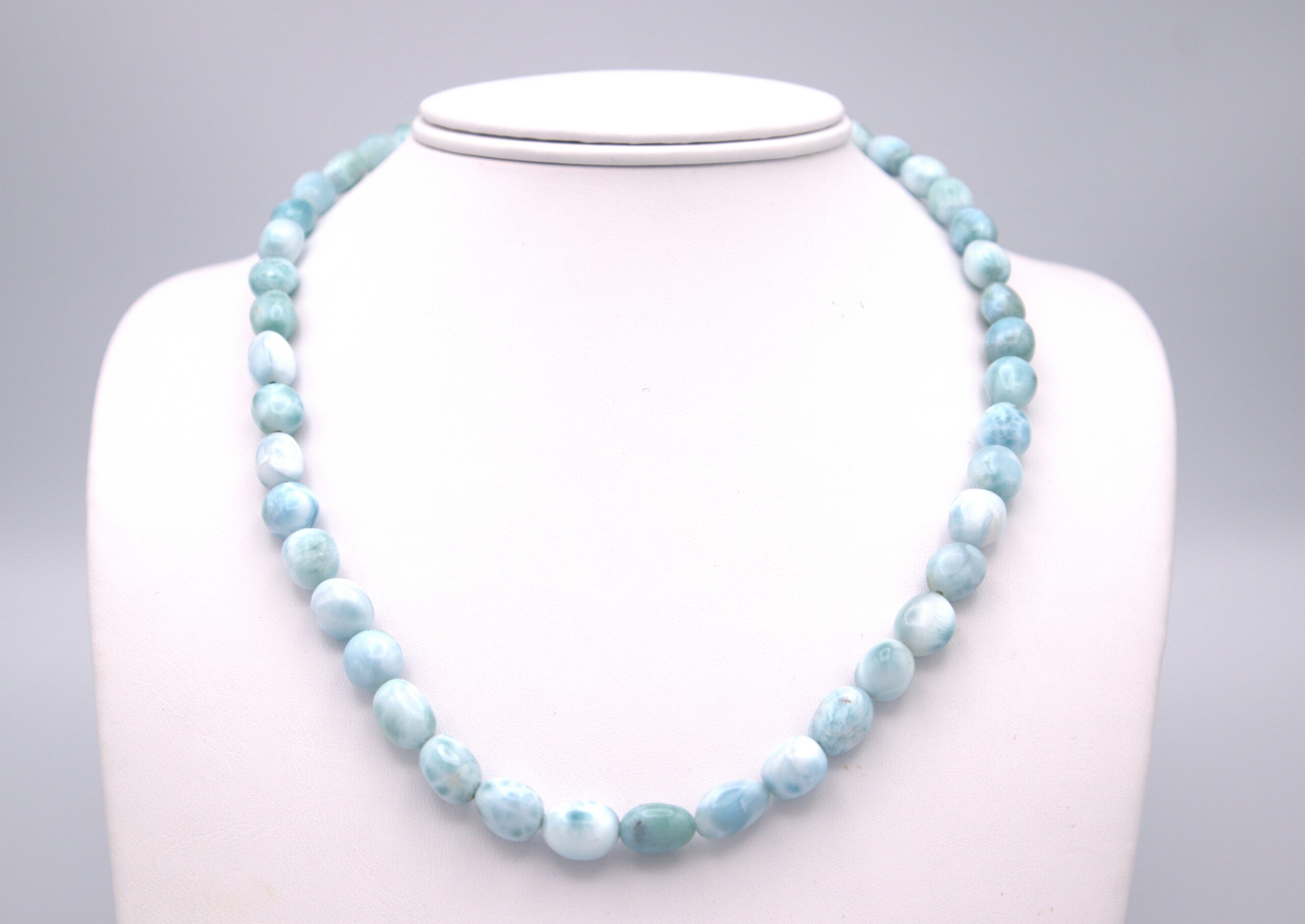 Larimar bead necklace - The Lizzadro Museum of Lapidary Art