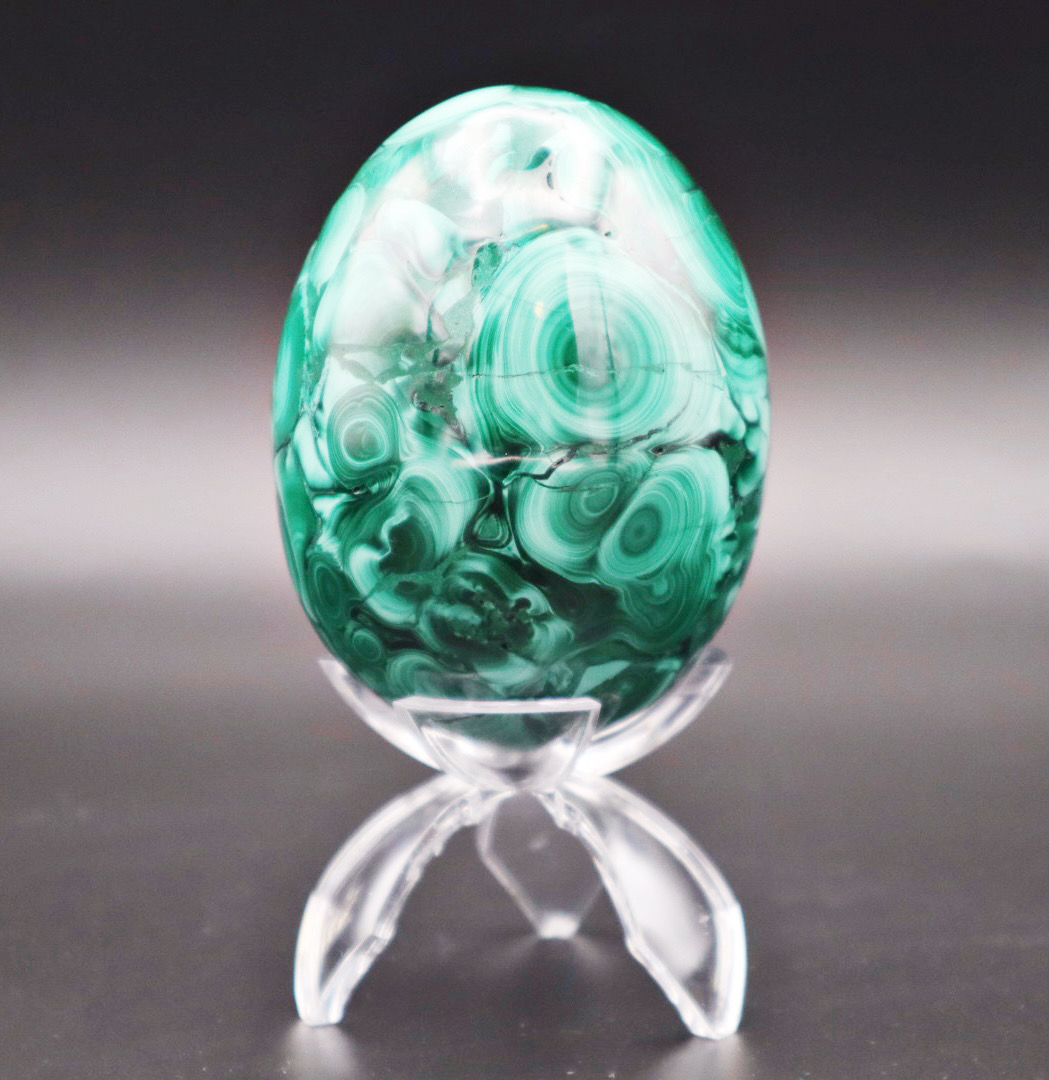 Malachite Egg - The Lizzadro Museum of Lapidary Art