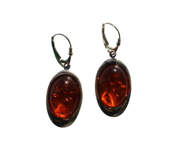 Amber dangle earrings