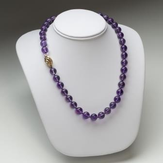Royal Purple: Faceted Amethyst and 14k Yellow Gold Beaded Necklace –  Harvest Gold Gallery