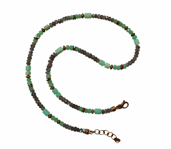 Labradorite and Chrysoprase necklace - Image 2