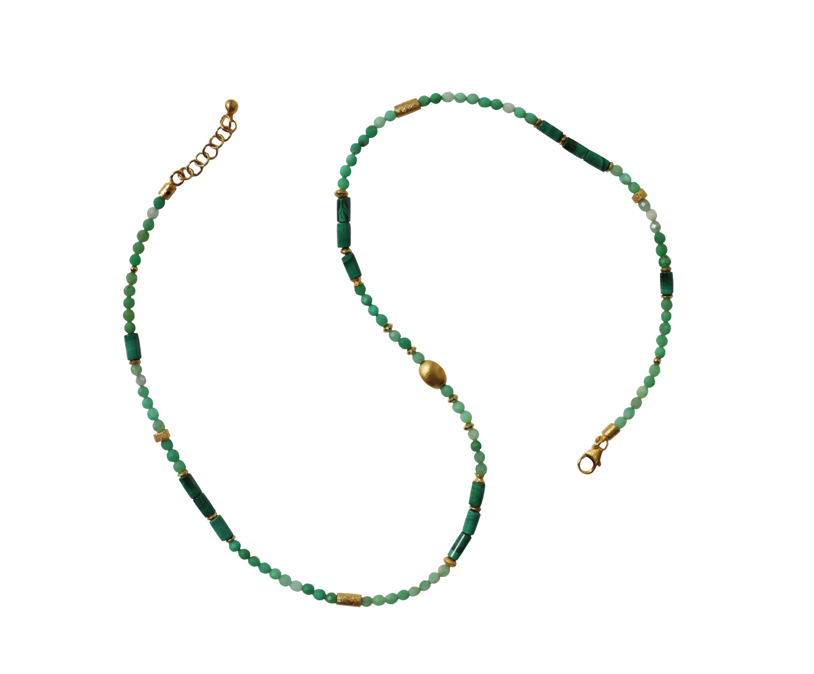 Malachite and Chrysoprase necklace - Image 2