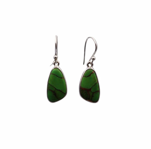 Green Copper Turquoise earrings