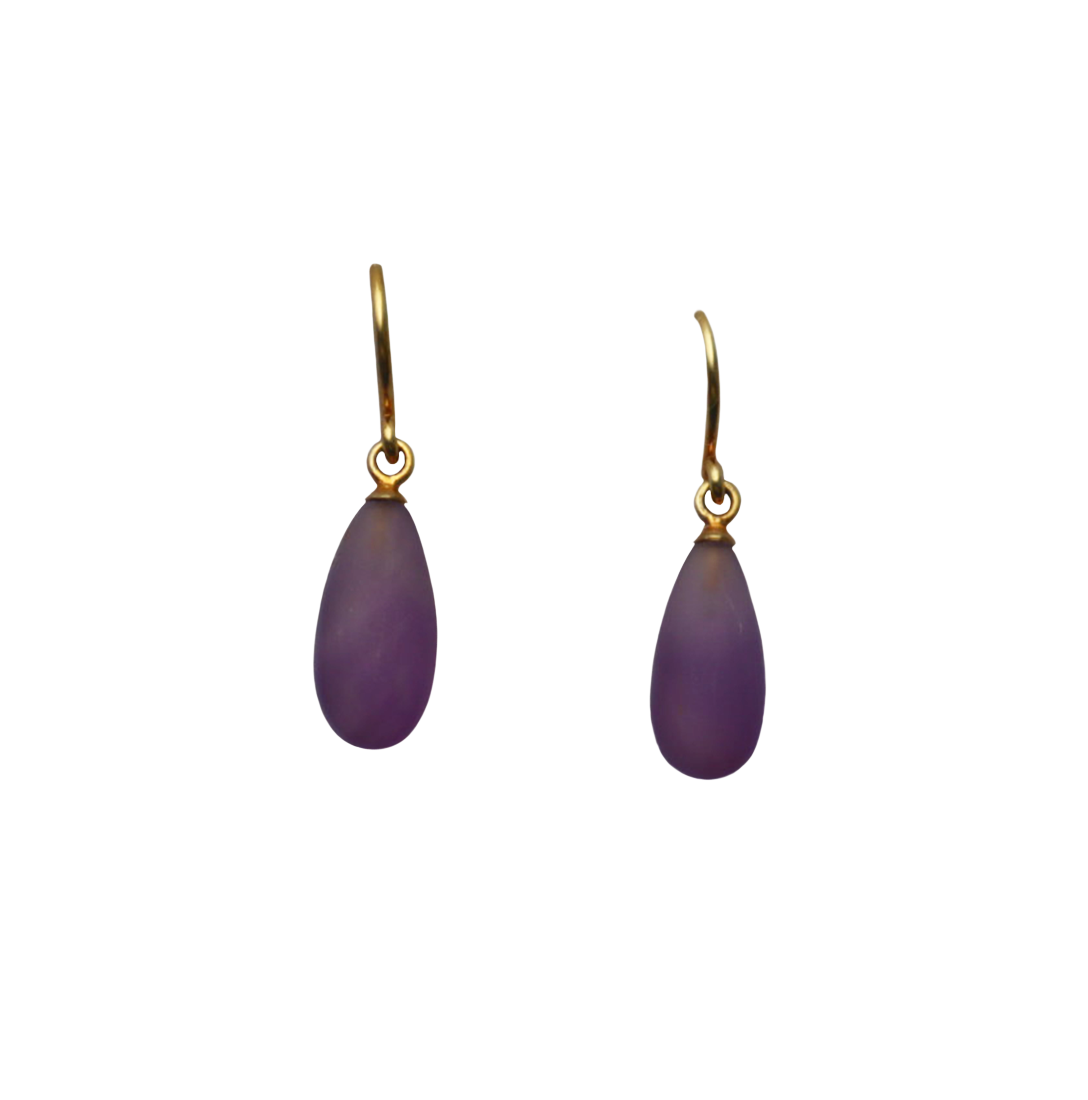 Matte Amethyst earrings