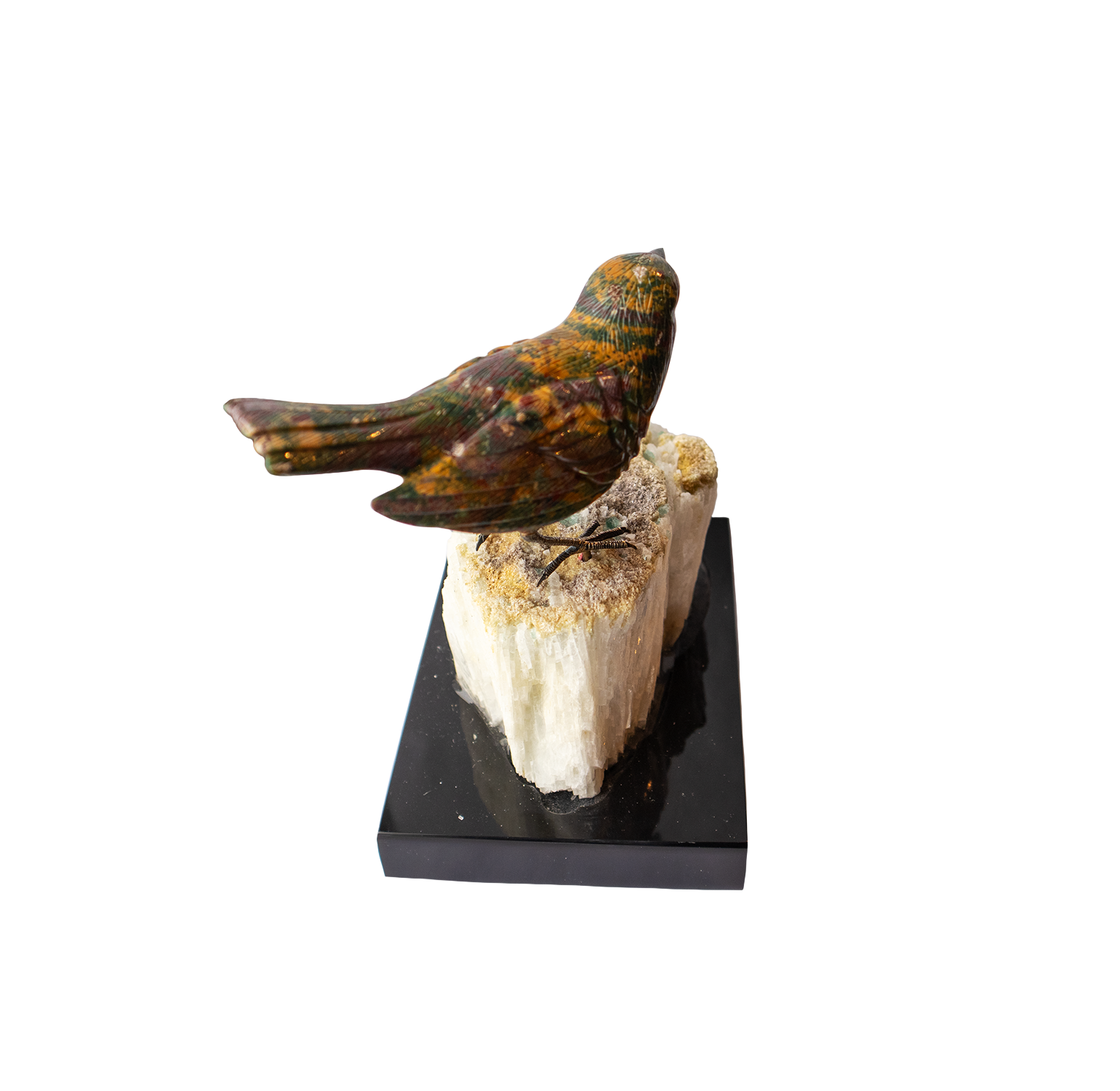 (Deaccessioned) Jasper wren on Tourmaline and Quartz - Image 3