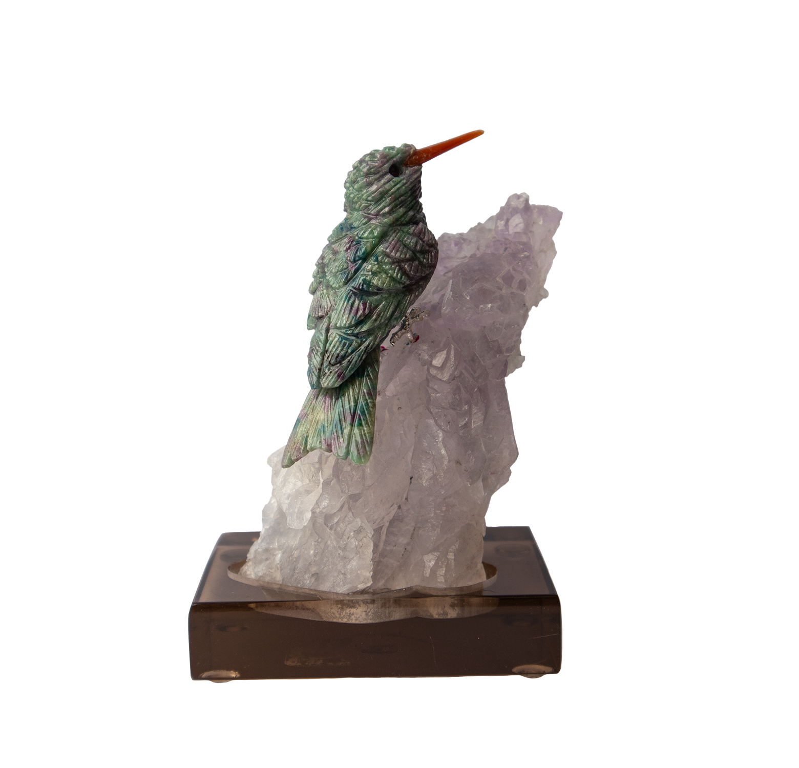 Ruby in Zoisite hummingbird by Peter Muller - Image 2