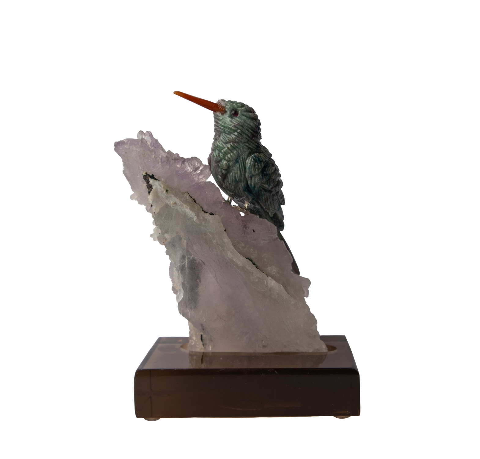 Ruby in Zoisite hummingbird by Peter Muller - Image 3