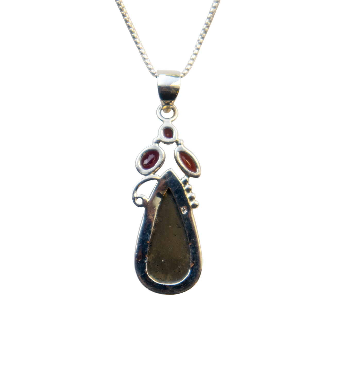 Black Tourmaline and Garnet pendant - Image 2